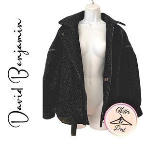 David Benjamin 1980’s Vintage Belted Wool And Suede Coat Jacket